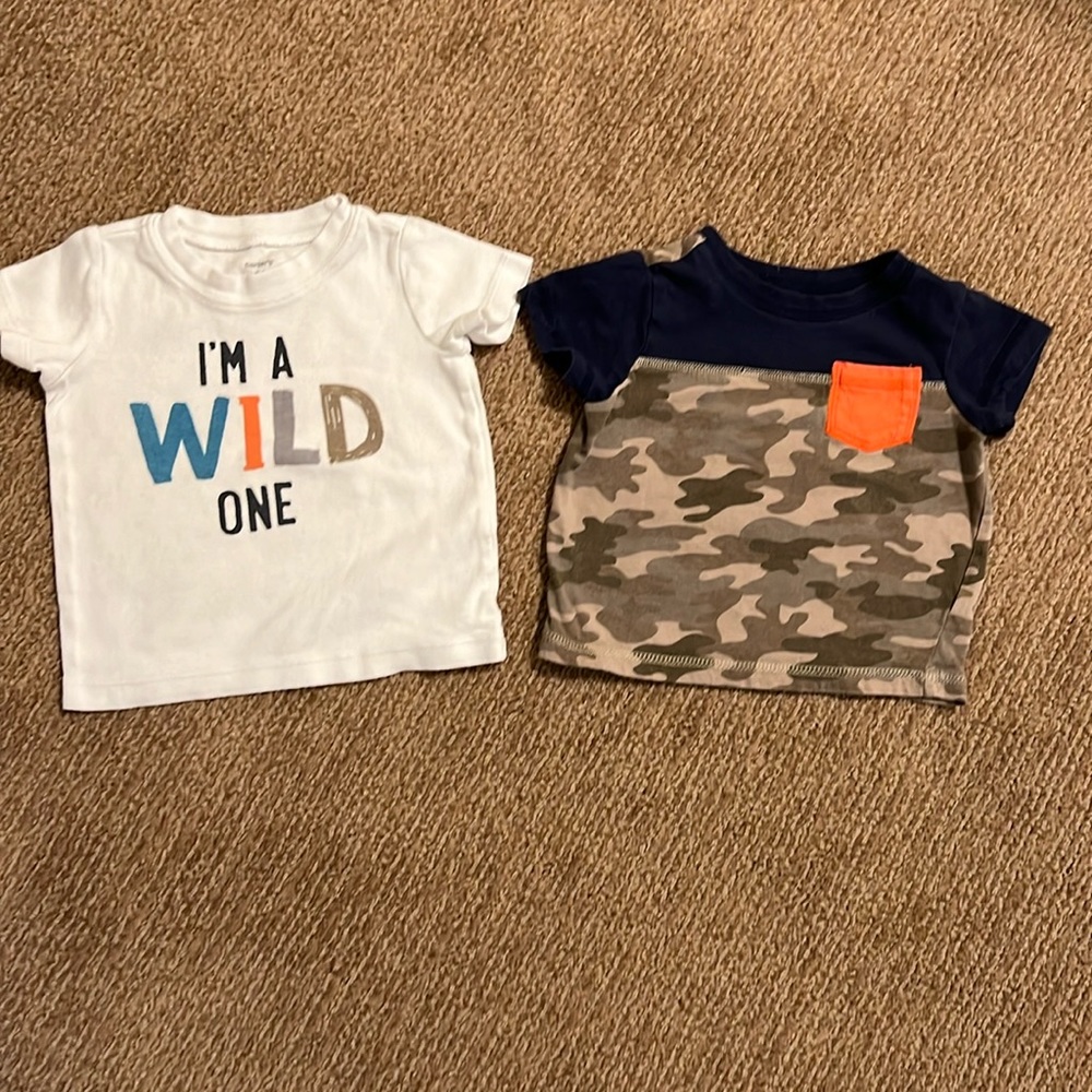 12 month boy tshirts, set of 2